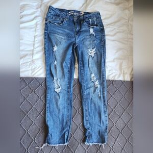 Seven7 - Womens Size 8 Distressed Ankle Skinny Jeans